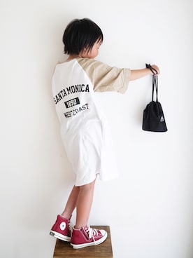 「アイテム（その他パンツ、ブルー系）」を使った、haa__fuuさん（キッズ・110cm）の夏コーディネート