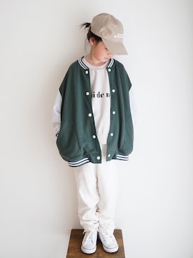 「CIAOPANIC TYPY（チャオパニックティピー）のアイテム（スウェットパンツ）」を使った、haa__fuuさん（キッズ・120cm）の春コーディネート