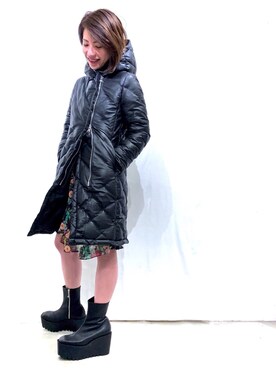 「ISAMU KATAYAMA BACKLASH（イサムカタヤマバックラッシュ）のアイテム（ジャケット/アウター）」を使った、Shih-huiさん（レディース・158cm）の秋コーディネート