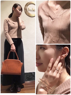 「ゴールドアクセ」｜ブランティムールさん（レディース・160cm）の秋コーディネート