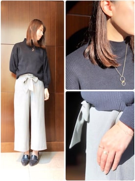 「ゴールドアクセ」｜ブランティムールさん（レディース・160cm）の冬コーディネート