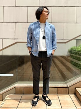 「417 EDIFICE」｜「アイテム（アクセサリー）」を使った、MASAさん（メンズ・183cm）の春コーディネート