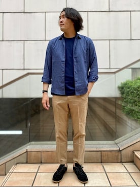 「417 EDIFICE（フォーワンセブンエディフィス）のアイテム（スニーカー）」を使った、MASAさん（メンズ・183cm）の春コーディネート