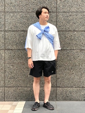 「Speedo（スピード）のアイテム」を使った、MASAさん（メンズ・183cm）の夏コーディネート