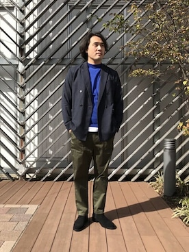 「417 EDIFICE（フォーワンセブンエディフィス）のアイテム」を使った、MASAさん（メンズ・183cm）の秋コーディネート