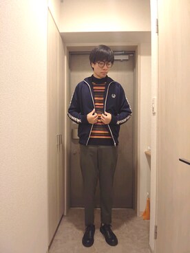 wataridori428使用「FRED PERRY（【FRED PERRY / フレッドペリー】TAPED TRACK JACKET＃）」的時尚穿搭