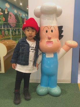 「Ron Herman（ロン ハーマン）のアイテム」を使った、muunecoさん（キッズ・90cm）の春コーディネート