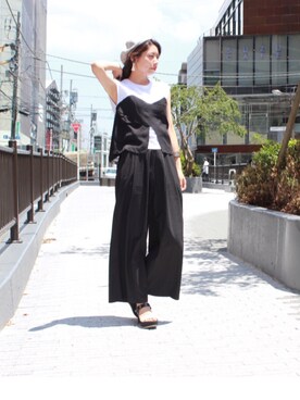 「perkyroom」｜「アイテム（ハンチング/ベレー帽）」を使った、perkyroom_maiko.808さん（レディース・157cm）の夏コーディネート