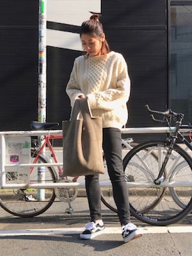 「Hのアイテム」を使った、perkyroom_maiko.808さん（レディース・157cm）の秋コーディネート