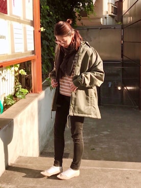 「ZARA（ザラ）のアイテム（ピアス（両耳用））」を使った、perkyroom_maiko.808さん（レディース・157cm）の秋コーディネート