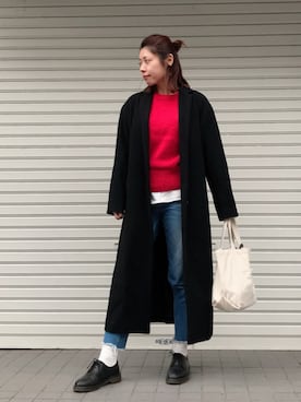 「白ソックス」｜perkyroom_maiko.808さん（レディース・157cm）の冬コーディネート