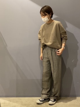 「ラブアンドピース2020」｜「アイテム（スウェット）」を使った、rumiさん（レディース・153cm）の秋コーディネート