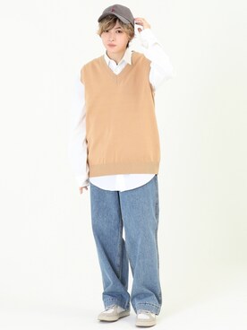 「BOYSHE（ボーイシー）のアイテム（帽子）」を使った、BOYSHEさん（レディース・161cm）の秋コーディネート