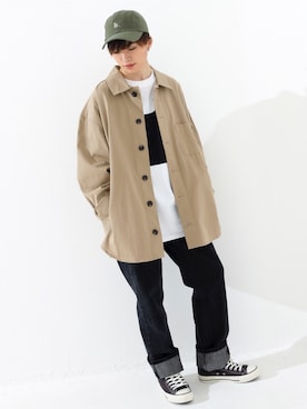 「BOYSHE（ボーイシー）のアイテム（帽子）」を使った、BOYSHEさん（レディース・161cm）の冬コーディネート