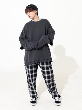 「BOYSHE（ボーイシー）のアイテム（帽子）」を使った、BOYSHEさん（レディース・163cm）の春コーディネート