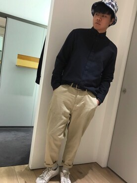 「UNKNOWN.（アンノウン）のアイテム（帽子）」を使った、Legend Chenさん（メンズ・175cm）の冬コーディネート