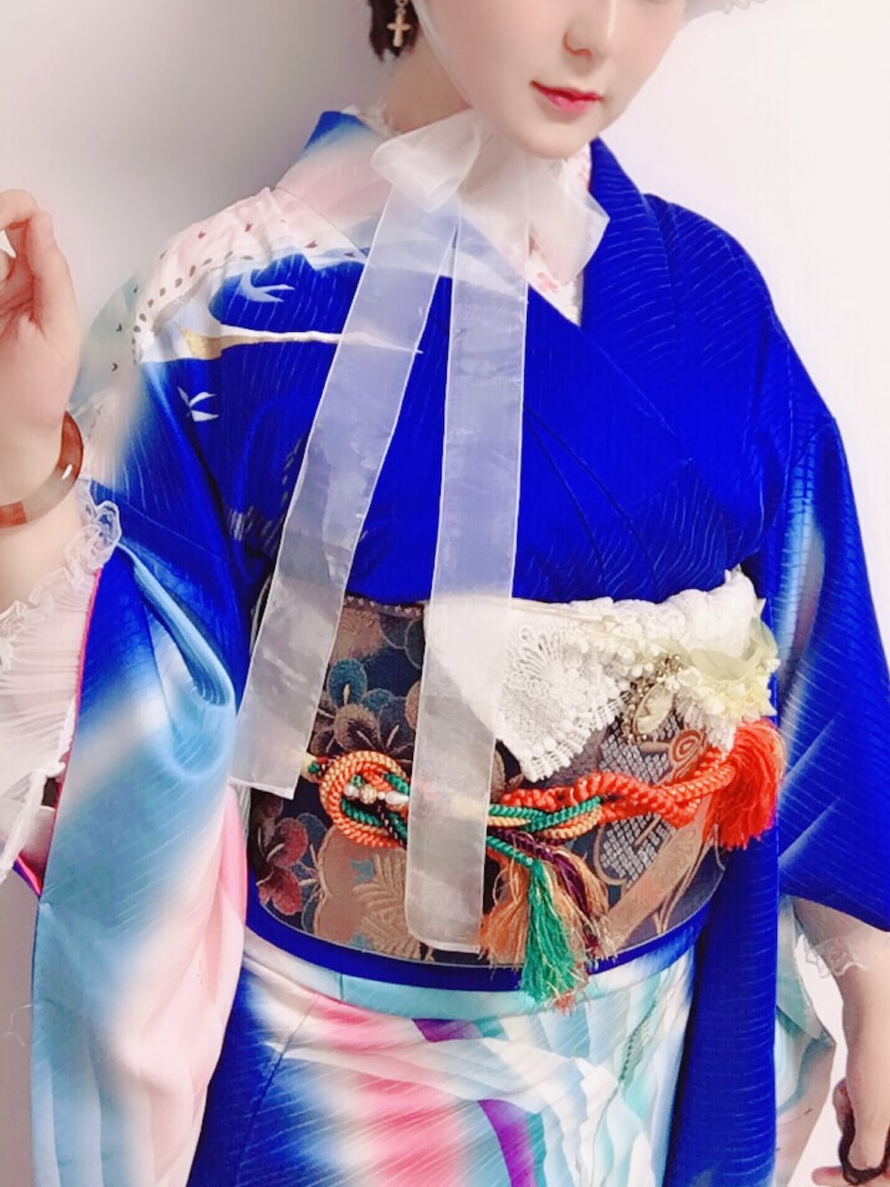 「kimono、lolita」｜「无のアイテム（その他、ホワイト系）」を使った、瓴子酱さん（レディース・168cm）の夏コーディネートの1枚目の写真