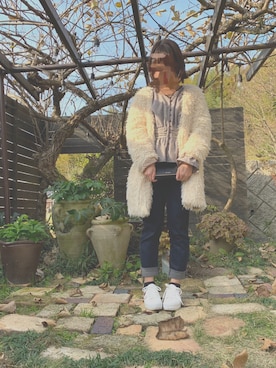 「PRADA（プラダ）のアイテム（財布/小物）」を使った、まりなさん（レディース・153cm）の冬コーディネート