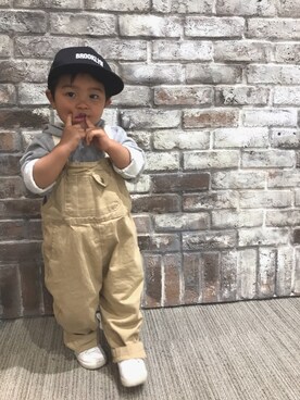「平成最後のWEARISTAセンバツ」｜「アイテム（オールインワン・サロペット）」を使った、ruuuukunさん（キッズ・80cm）の春コーディネート