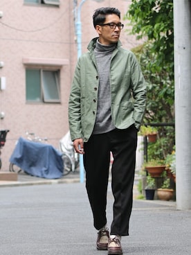 「Audience（オーディエンス）のアイテム（ジャケット/アウター）」を使った、audience.nishinaさん（メンズ・173cm）の春コーディネート