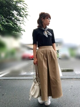 「リブT」｜「アイテム（財布/小物）」を使った、aiさん（レディース・159cm）の夏コーディネート