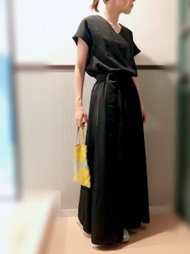 「マキシスカート」｜「アイテム（スリッポン）」を使った、aiさん（レディース・159cm）の夏コーディネート