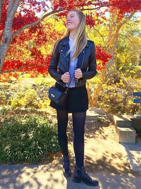 「chic」｜「アイテム（その他アウター）」を使った、Sueさん（レディース・175cm）の秋コーディネート