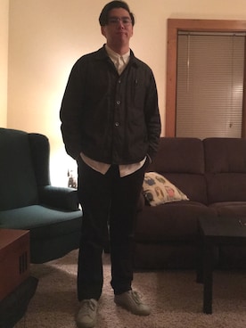 「COMMON PROJECTS（コモンプロジェクト）のアイテム（シューズ）」を使った、ASTROBUBBLESさん（メンズ・173cm）の冬コーディネート
