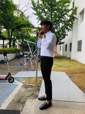 「アイテム（フォーマルスーツ/小物）」を使った、xiaozeさん（メンズ・170cm・20代）の春コーディネート