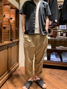 「penta（ペンタ）のアイテム」を使った、HIROYUKI KONISHIさん（メンズ・172cm）の夏コーディネート