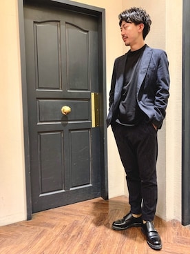 「くつした」｜「アイテム（パンツ）」を使った、HIROYUKI KONISHIさん（メンズ・172cm）の秋コーディネート
