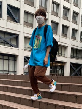 「VISION（ヴィジョン）のアイテム（トップス）」を使った、14ryさん（メンズ・165cm）の夏コーディネート