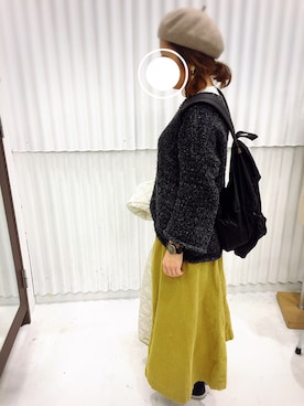 「ARMEN（アーメン）のアイテム（ジャケット/アウター）」を使った、おなつさん（レディース・151cm）の冬コーディネート