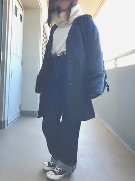 「Another Edition（アナザーエディション）のアイテム（その他アウター）」を使った、なつめさん（レディース・156cm）の冬コーディネート