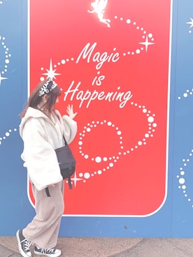 「TDL」｜「アイテム（ブルゾン）」を使った、なつめさん（レディース・156cm）の冬コーディネート