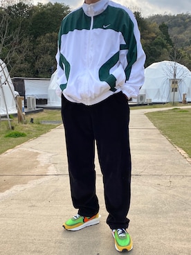 「sacai」｜「アイテム（ナイロンジャケット）」を使った、Atsu-miさん（メンズ・175cm）の春コーディネート