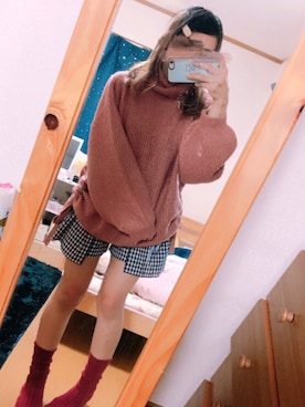 瀬良彩華さん（レディース・150cm）の冬コーディネート