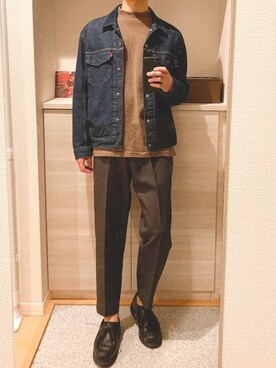 デニムジャケットを使った 秋コーデ の人気ファッションコーディネート Wear