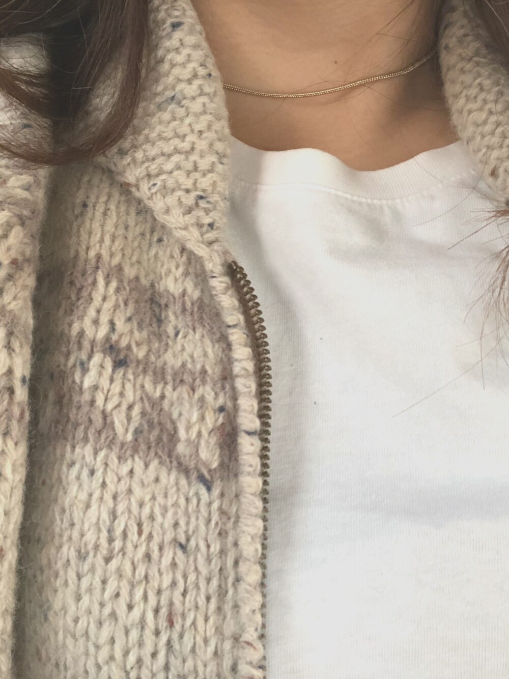 「GOLDYのアイテム（ネックレス、ゴールド系）」を使った、aさん（レディース・150cm）の冬コーディネートの1枚目の写真