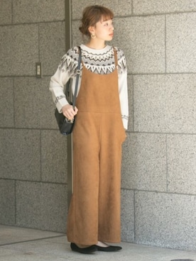 「URBAN RESEARCH Sonny Label（アーバンリサーチサニーレーベル）のアイテム（オールインワン・サロペット）」を使った、ympsanさん（レディース・163cm）の秋コーディネート