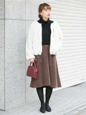 「URBAN RESEARCH Sonny Label（アーバンリサーチサニーレーベル）のアイテム（ブルゾン）」を使った、ympsanさん（レディース・163cm）の冬コーディネート