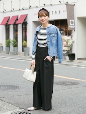 「URBAN RESEARCH Sonny Label（アーバンリサーチサニーレーベル）のアイテム（オールインワン・サロペット）」を使った、ympsanさん（レディース・163cm）の冬コーディネート