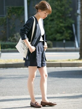 「URBAN RESEARCH Sonny Label（アーバンリサーチサニーレーベル）のアイテム（ノーカラージャケット）」を使った、ympsanさん（レディース・164cm）の春コーディネート