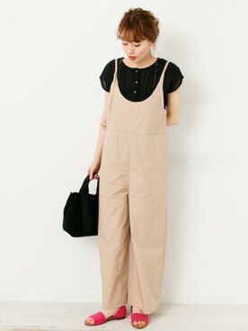 「URBAN RESEARCH Sonny Label（アーバンリサーチサニーレーベル）のアイテム（オールインワン・サロペット）」を使った、ympsanさん（レディース・164cm）の春コーディネート
