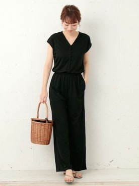 「URBAN RESEARCH Sonny Label（アーバンリサーチサニーレーベル）のアイテム（オールインワン・サロペット）」を使った、ympsanさん（レディース・164cm）の夏コーディネート