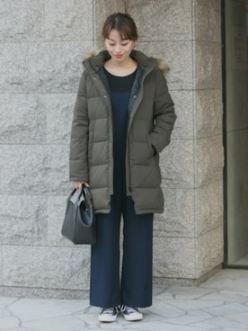 「URBAN RESEARCH Sonny Label（アーバンリサーチサニーレーベル）のアイテム（ダウンジャケット/コート）」を使った、ympsanさん（レディース・163cm）の冬コーディネート