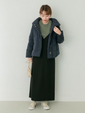 「URBAN RESEARCH Sonny Label（アーバンリサーチサニーレーベル）のアイテム（ダウンジャケット/コート）」を使った、ympsanさん（レディース・163cm）の冬コーディネート