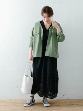 「アーバンリサーチ」｜「アイテム（カバーオール）」を使った、ympsanさん（レディース・163cm）の冬コーディネート
