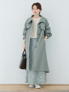 「URBAN RESEARCH Sonny Label（アーバンリサーチサニーレーベル）のアイテム（トレンチコート）」を使った、ympsanさん（レディース・164cm）の冬コーディネート
