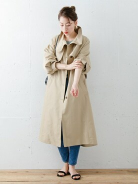 「URBAN RESEARCH Sonny Label（アーバンリサーチサニーレーベル）のアイテム（トレンチコート）」を使った、ympsanさん（レディース・164cm）の冬コーディネート